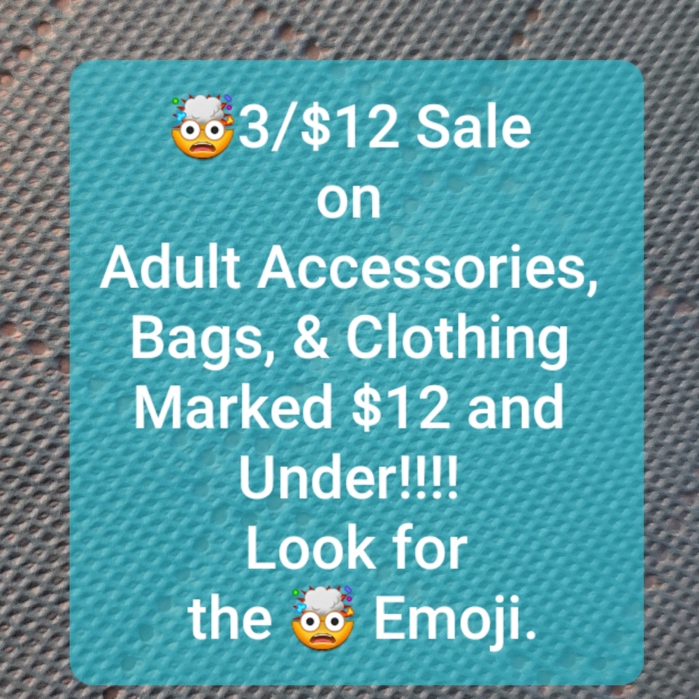 🤯3/$12 Sale on Clothing & Accessories $12 & Under!